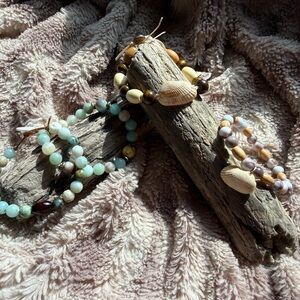 Elegant Beaded Shell Bracelets